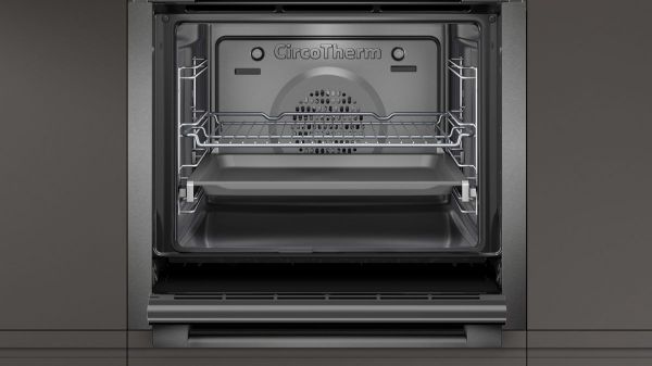 Neff B6ACH7HG0B N50 Built In Single Electric Oven with Slide&Hide open