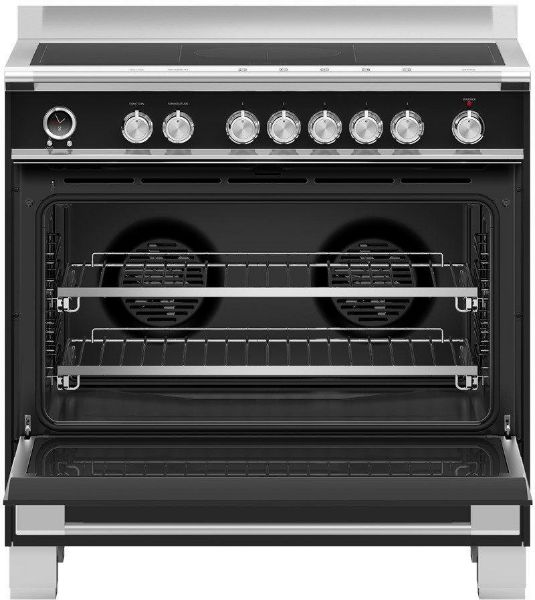 Fisher and Paykel OR90SCI6B1 90cm Induction Range Cooker with Hob SmartZones and Pyrolytic Cleaning_open