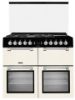 Picture of Leisure CC100F521C Chefmaster 100cm Dual Fuel Range Cooker with Glass Top Lid in Cream