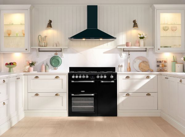 Picture of Leisure PR100F530K Cuisinemaster Pro 100cm Dual Fuel Range Cooker with Three Ovens in Black