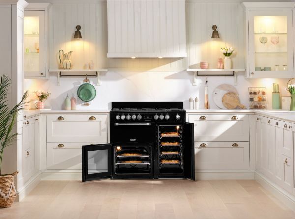 Picture of Leisure PR100F530K Cuisinemaster Pro 100cm Dual Fuel Range Cooker with Three Ovens in Black