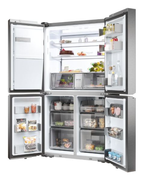Haier HCR7918EIMP American Style Cube 90 Series 7 Multi Door Fridge Freezer_right angled interior