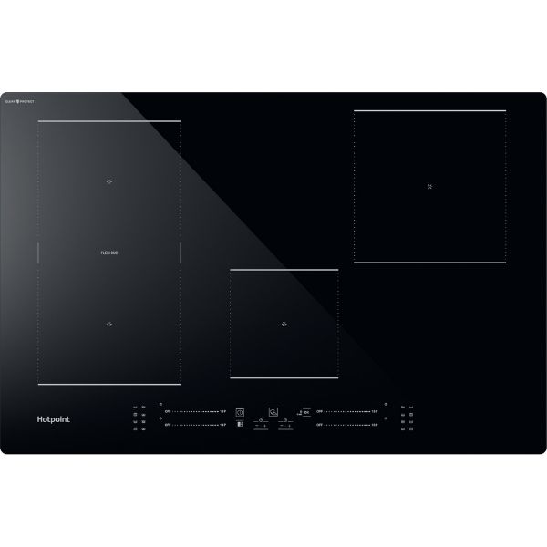 Hotpoint TS 6477C CPNE 77cm Easy Clean CleanProtect Induction Hob in Black - Ex Display main