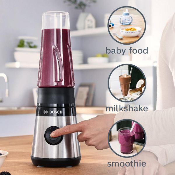 Picture of Bosch MMB2111MG VitaPower Serie 2 450W ProPerformance System Mini Blender - Stainless Steel - Discontinued