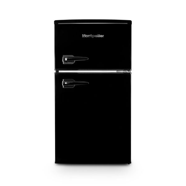 Montpellier MAB2035EK Undercounter Retro Fridge Freezer in Black_main
