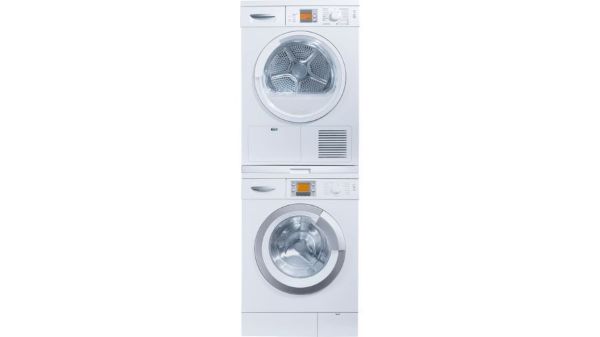 Bosch WTZ11400 Connection kit with pull-out shelf for stacking washing machines and tumble dryers_appliances stacked