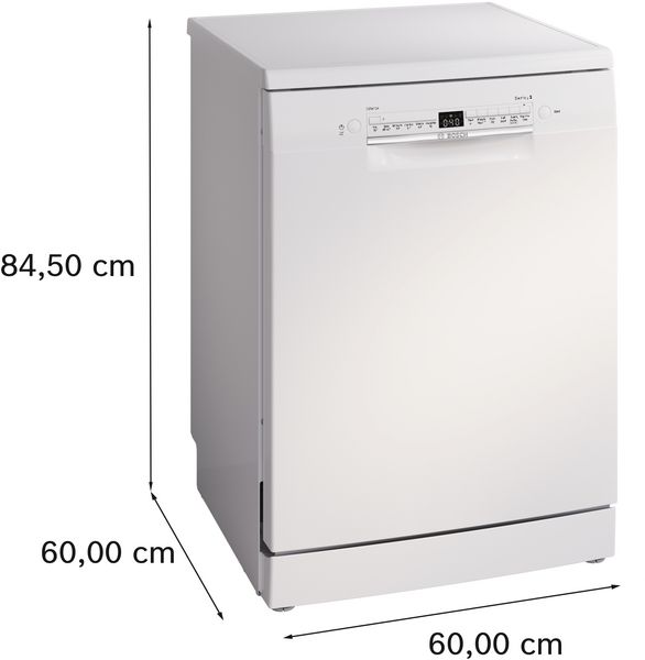Bosch SMS2HVW67G Freestanding Dishwasher in White_dimensions