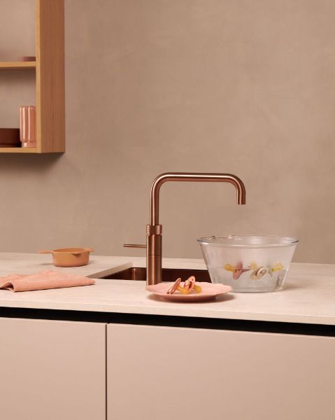 PRO7 Fusion Square Tap in Rose Copper 7FSRCO_kitchen view