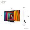 LG 43UT91006LA.AEK 43" 4K LED Smart TV _dimensions