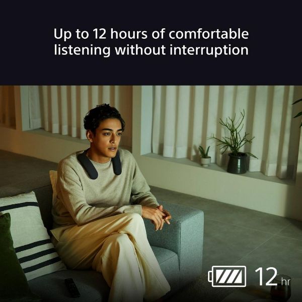 Sony HTAN7.CE7 Wireless Sony Wireless Dolby Atmos® Neckband Speaker - Black_12 hours of listening