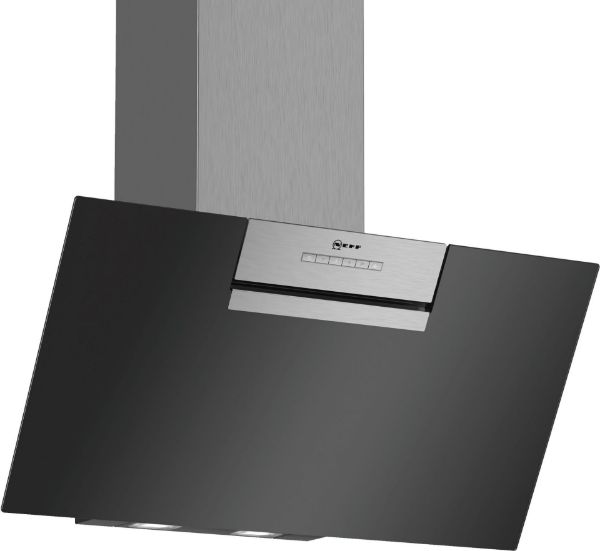 Neff D85IEE1S0B 80cm Angled Glass Chimney Cooker Hood_main