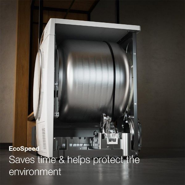 Miele TEC665WP 8kg Heat Pump Tumble Dryer - Lotus White_ecospeed