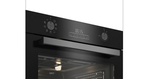 Blomberg ROEN8232BP 60cm Built In Electric Single Oven in Black_angle