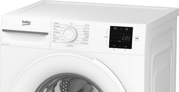 Beko BM1WU3741W 7kg 1400 Spin  Washing Machine in White_controls
