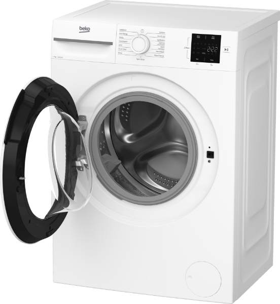 Beko BM1WU3741W 7kg 1400 Spin  Washing Machine in White_open