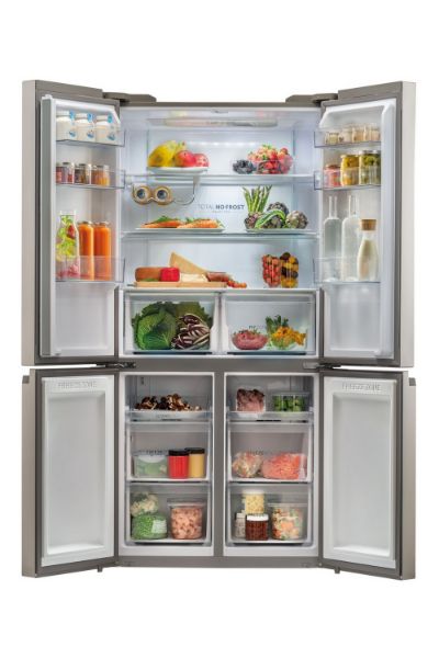 Haier HCR59F19ENMM 90.8cm  Freestanding American Fridge Freezer - Platinum Inox_interior2