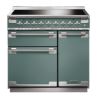 Rangemaster 127200 Elise 90 Induction Range Cooker in Mineral Green with Brushed Nickel Trim - ELS90EIMG/
