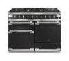 Rangemaster 126880 Elise 110 Dual Fuel Range Cooker in Charcoal Black with Brushed Nickel Trim - ELS110DFFCB/