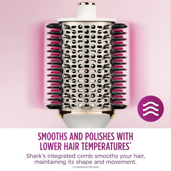 Shark HT212UK SmoothStyle Heated Brush & Smoothing Comb with Storage Bag_smooths and polishes