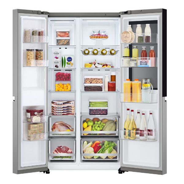 LG GSVV80PYLL 91.3cm 50/50 Frost Free American Fridge Freezer - Prime Silver_interior full
