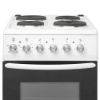 Haden HES050W 50cm Electric Cooker with Solid Plate Hob - White_controls