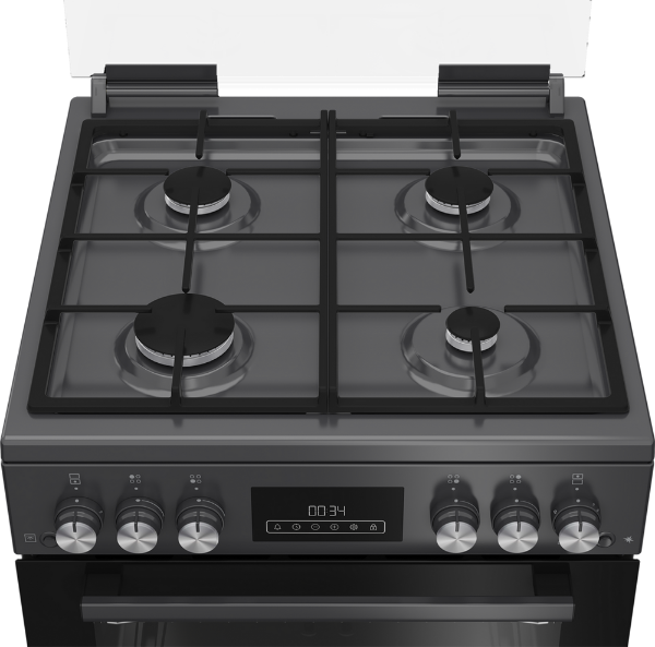 Blomberg GGRN655N 60cm Double Oven Gas Cooker with Gas Hob - Anthracite_hob