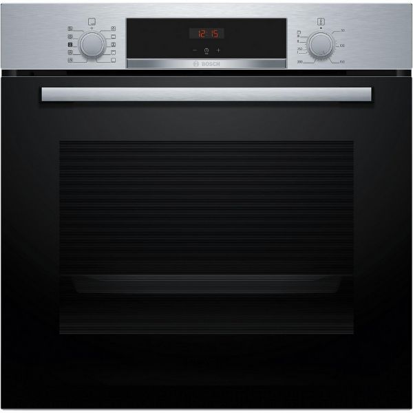 Bosch HQA534BS3B 59.4cm Built In Electric Single Oven - Stainless Steel_front