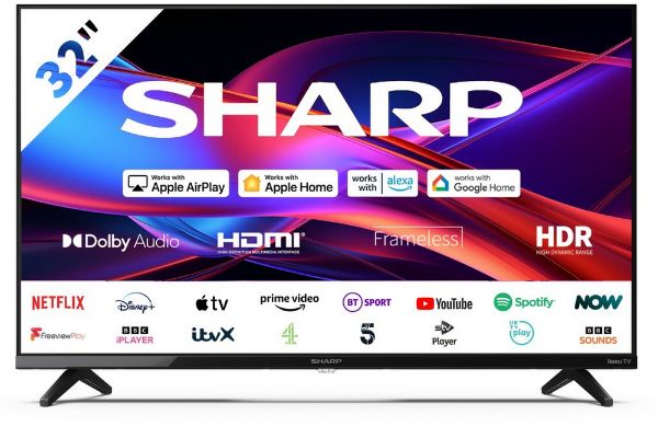 Sharp 1T-C32GD2225K 32" HD Ready Frameless Smart Roku TV _apps