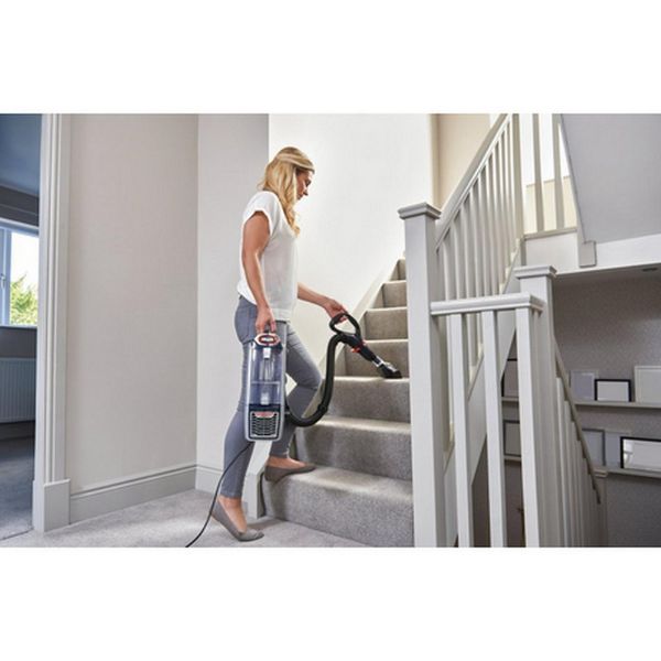 Shark NZ801UKT Anti Hair Wrap Upright Vacuum Cleaner - Blue - With Home and Car Cleaning Kit_stairs