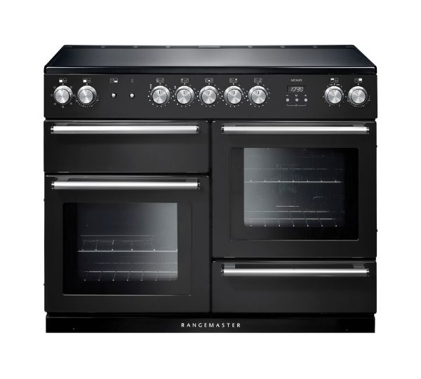 Rangemaster 125810 Nexus 110 Induction Range Cooker in Charcoal Black with Chrome Trim - NEX110EICB/C