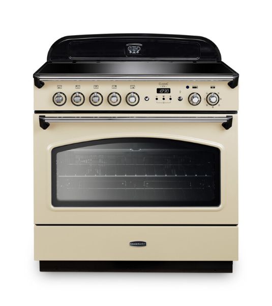 Rangemaster 131680 Classic FX 90 Induction Range Cooker in  Cream with Chrome Trim - CLAS90FXEICR/C