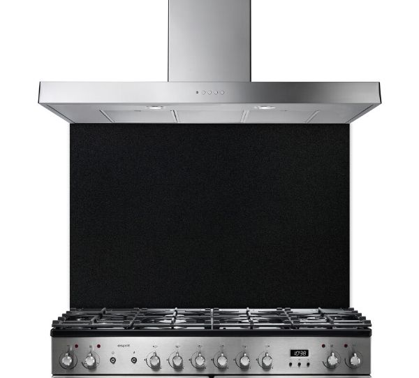 Rangemaster 63290 110cm Splashback in Black - UNBSP110BL/ - Clearance