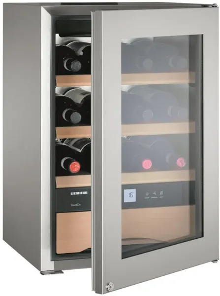 WKes 653 GrandCru Wine storage fridge open