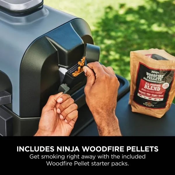 Ninja OG901UKACCKIT Woodfire Grill & Smoker + Accessories Bundle_includes pellets