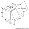 Neff D64MAC1X0B Integrated Cooker Hood in Silver_measurements2
