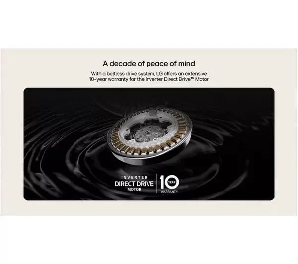 LG F4X1009NMK 9kg 1400 Spin Washing Machine - Slate Grey_inverter direct drive motor