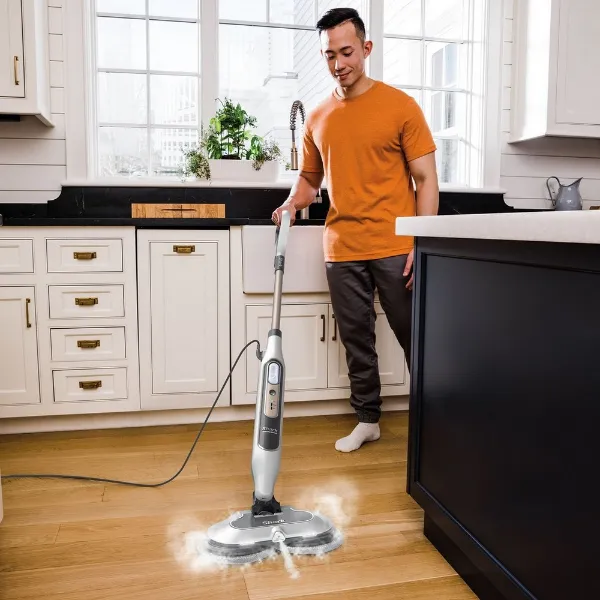Shark S8201UK Steam & Scrub Automatic Steam Mop with Steam Blaster  - White_kitchen floor