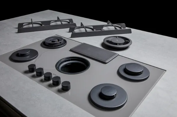 Elica NT-FLAME-BLK-RC NikolaTesla FLAME 80cm Gas Hob in Black - Recirculating_parts