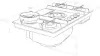 Elica NT-FLAME-GR-DO NikolaTesla FLAME 80cm Gas Hob in Grey - Duct Out_dimensions