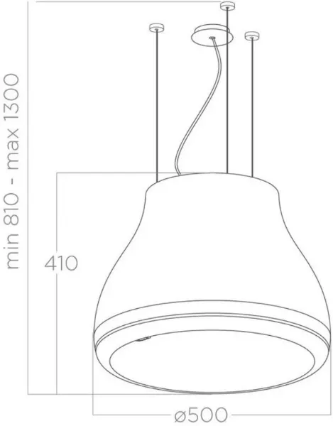 Elica SHINING-PELTROX Shining 50cm Cooker Hood in Brushed Stainless Steel_dimensions