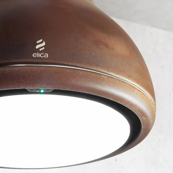 Elica SHINING-RUST 50cm Ceiling-Mounted Pendant Cooker Hood in Rust Finish