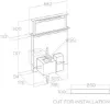 Elica GETUP-SS Get Up 90cm Downdraft Extractor Cooker Hood in Stainless Steel_dimensions