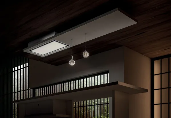 Elica LULL-AT-WW-DO Lullaby 90cm Cooker Hood in White Wood - Duct Out_room view
