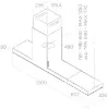Elica HAIKU-ISL-180-SS Haiku 180cm Island Cooker Hood in Stainless Steel_dimensions