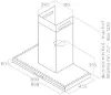 Elica METEORITE-90 Meteorite 90cm Island Cooker Hood in Stainless Steel_dimensions