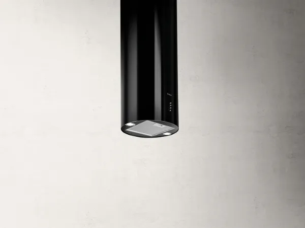Elica TUBE-PRO-ISL-BL Tube Pro 43cm Island Cooker Hood in Black_close up