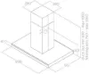 Elica ADELE2-ISL-BLK ADELE2 90cm Island Cooker Hood in Matt Black_dimensions