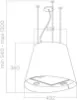 Elica JUNO-WH Juno 90cm LED Ceiling Mounted Cooker Hood in White_dimensions