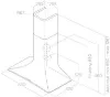 Elica DOLCE-IRON-CH Dolce 86cm Wall-Mounted Chimney Cooker Hood in Cast Iron with Chimney Extension_dimensions