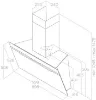 Elica MAJ-ND-BLK-90 Majestic 90cm Angled Cooker Hood in Black - No Drip_dimensions